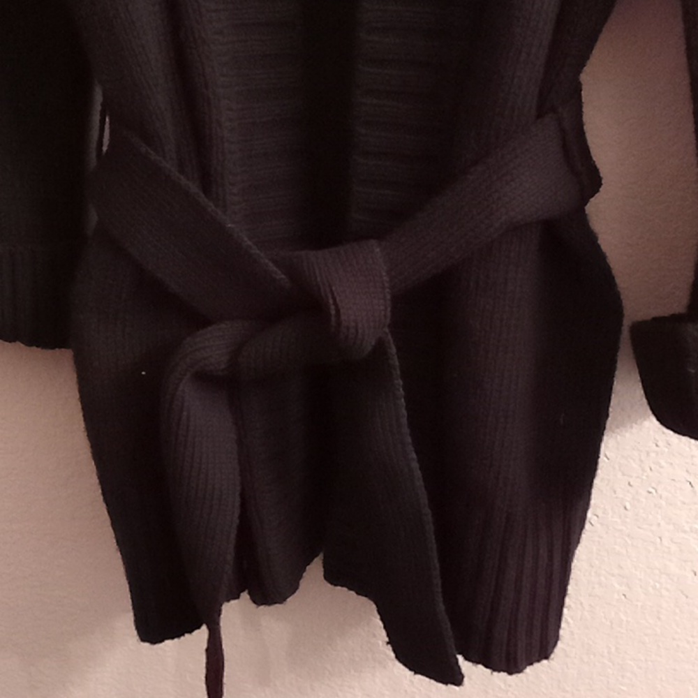 NEW ANN TAYLOR Winter Fall Office Career Minimalist Goth Size S Black Color B42 - Picture 6 of 12